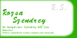 rozsa szendrey business card